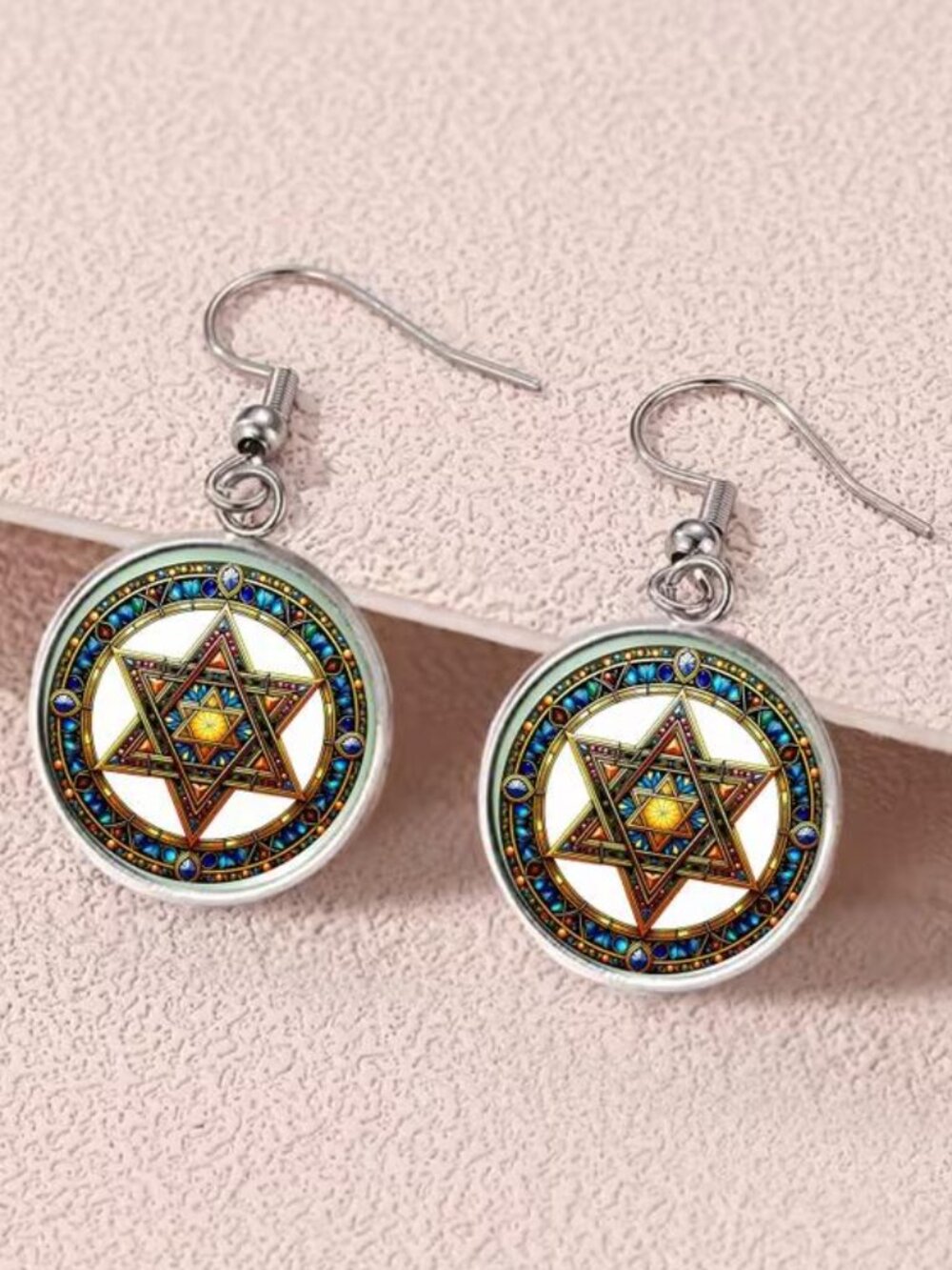 STAR OF DAVID DROP EARRINGS